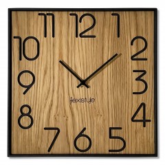 Drevené nástenné hodiny Wood Square z236a, 30cm